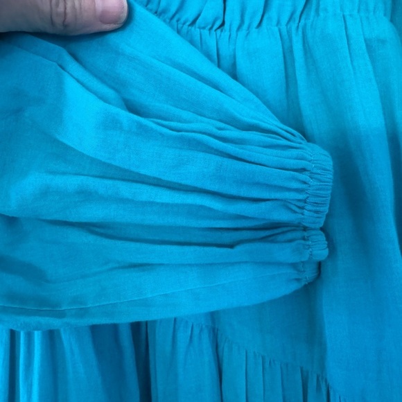 Trina Turk Make Merry Cotton Minidress Empire Waist Balloon Sleeves / medium - Picture 7 of 12